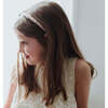 Glitter Velvet Ribbon Lined Bar Clip Headbands Trio Set, Pink, Blue And Purple - Hair Accessories - 2