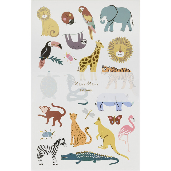 Wild Animals Tattoo Sheets - Favors - 2