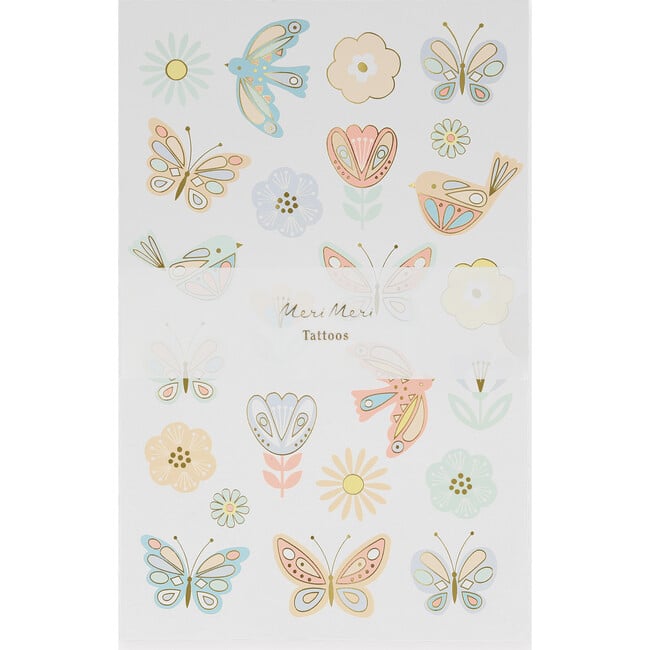 Birds & Butterflies Tattoo Sheets - Favors - 2