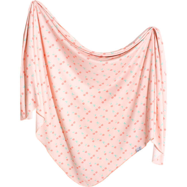 Cheery Knit Swaddle Blanket