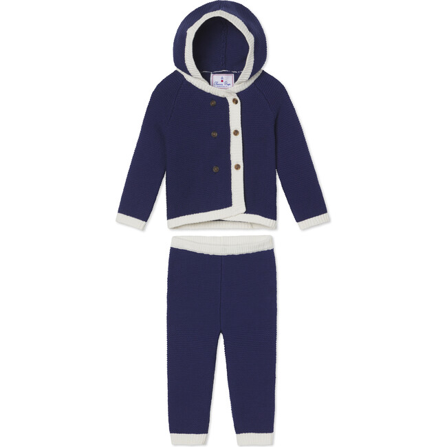 Logan Hooded Sweater Set, Medieval Blue - Sweaters - 1