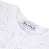 Openwork Knit Cotton Cardigan, White - Cardigans - 3