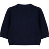 Classic Knit Button-Down Baby Cardigan, Navy - Cardigans - 2