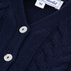 Classic Knit Button-Down Baby Cardigan, Navy - Cardigans - 3