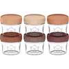 6-Pack Prep Jars Food Glass Containers, Terracotta - Food Storage - 1 - thumbnail