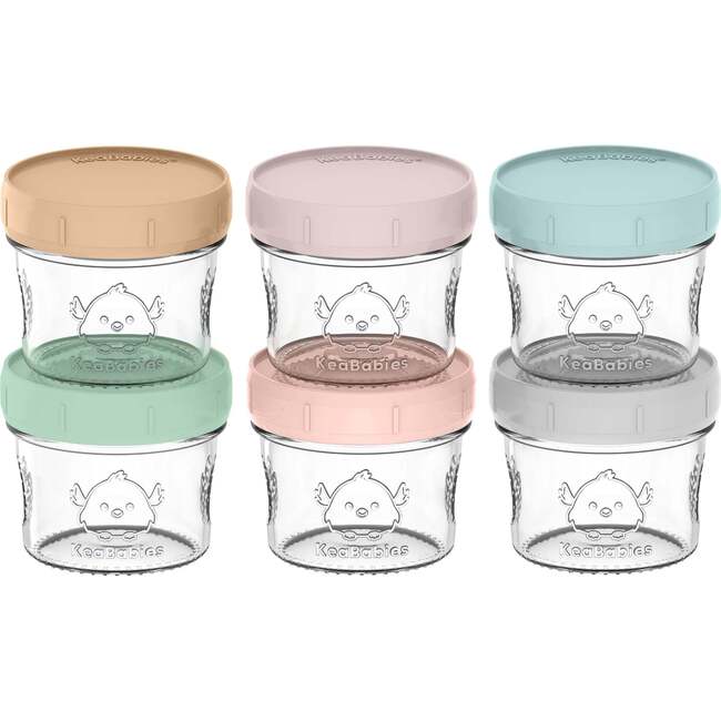 6-Pack Prep Jars Food Glass Containers, Musk Dusk