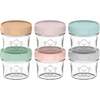 6-Pack Prep Jars Food Glass Containers, Musk Dusk - Food Storage - 1 - thumbnail