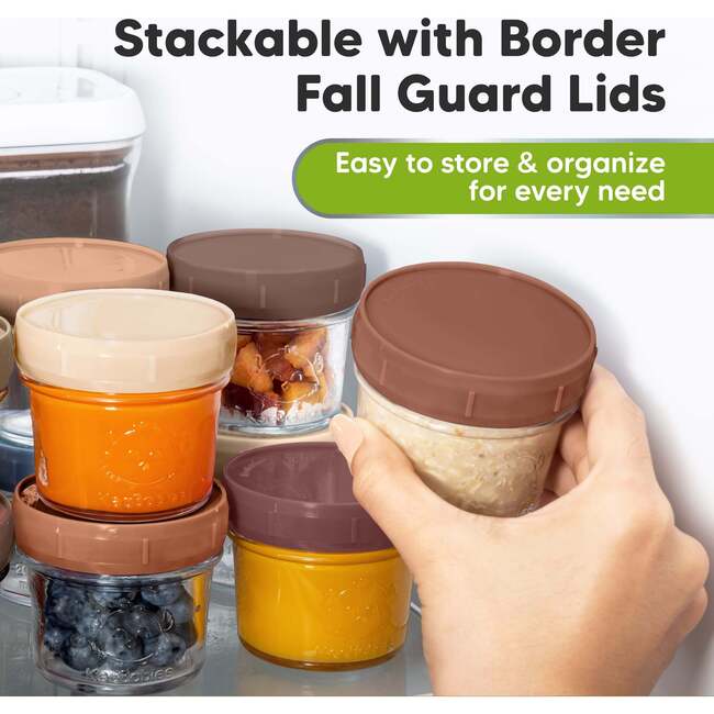 6-Pack Prep Jars Food Glass Containers, Terracotta - Food Storage - 5