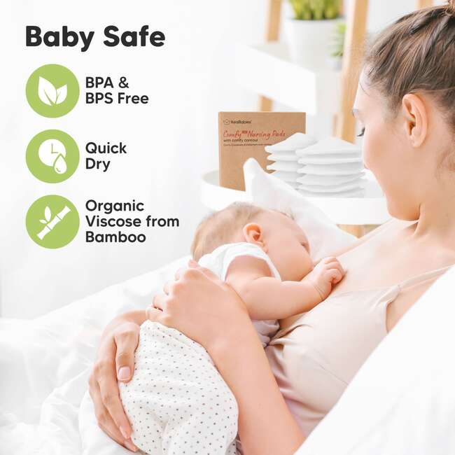 Women's Comfy Organic Nursing Pads Lite, Soft White - Breastfeeding Support - 5
