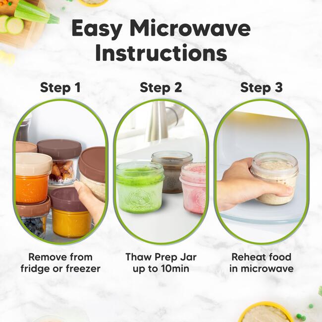 6-Pack Prep Jars Food Glass Containers, Terracotta - Food Storage - 7