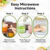 6-Pack Prep Jars Food Glass Containers, Terracotta - Food Storage - 7