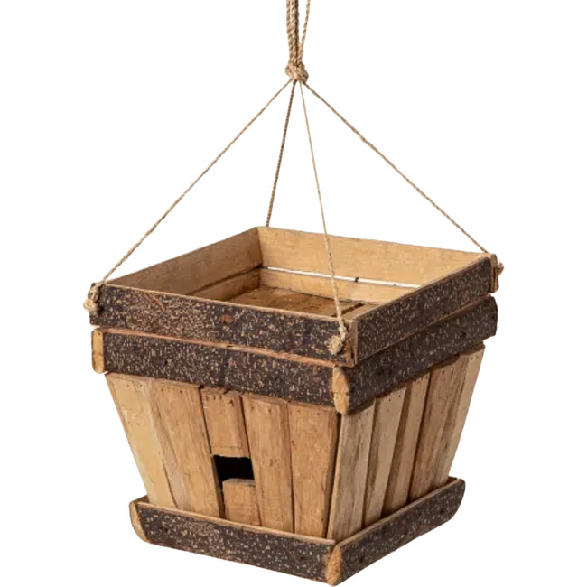 Trapezoid Planter-Birdhouse, Brown