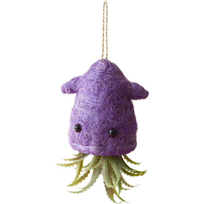 Squid Hanging Planter, Purple