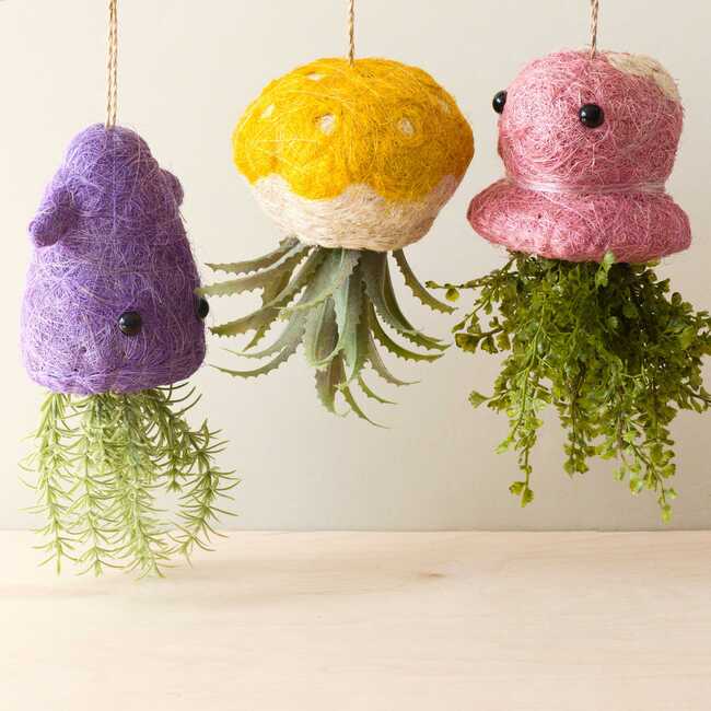 Squid Hanging Planter, Purple - Hanging Planters - 2