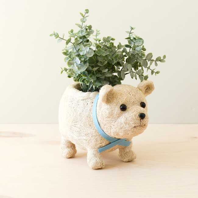 Polar Bear Animal Planter, White - Planters - 2