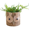 Owl Basket Planter, Natural - Planters - 1 - thumbnail