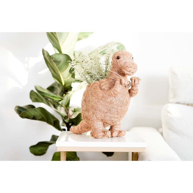 T-Rex Animal Planter, Brown - Planters - 2