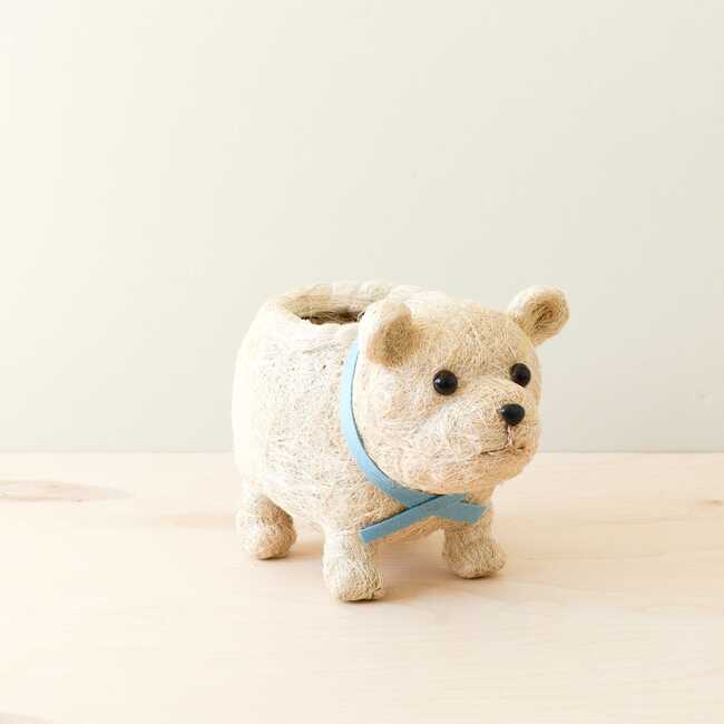 Polar Bear Animal Planter, White - Planters - 3