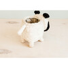 Pug Animal Planter, White & Black - Planters - 4