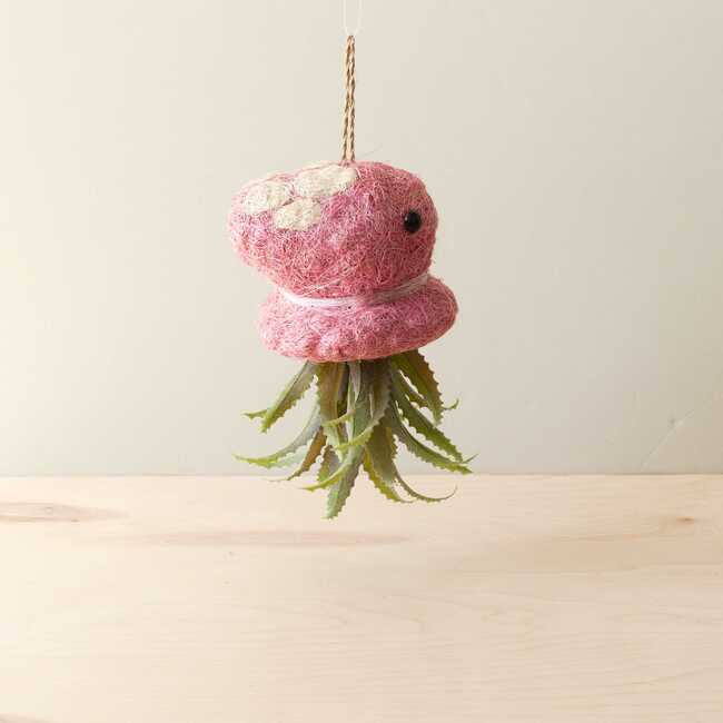 Octopus Hanging Planter, Pink - Hanging Planters - 4