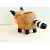 Raccoon Animal Planter, White & Black - Planters - 5
