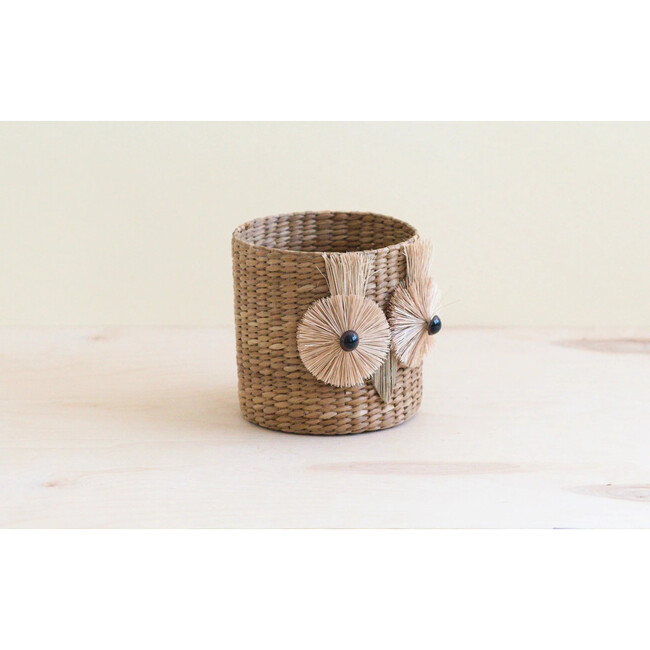 Owl Basket Planter, Natural - Planters - 5