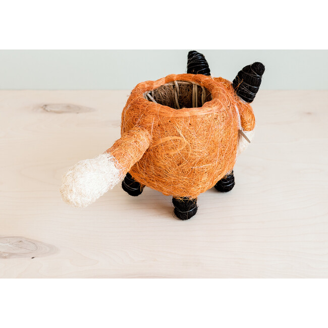 Mama Fox Animal Planter, Orange - Planters - 5