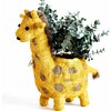 Giraffe Animal Planter, Yellow & Brown - Planters - 1 - thumbnail