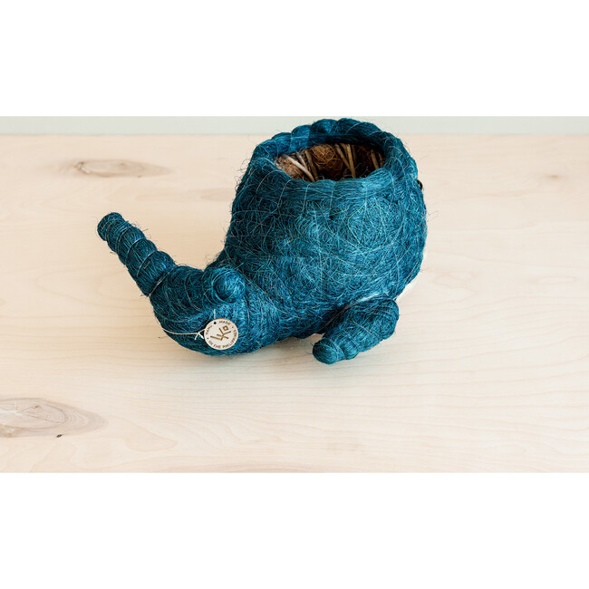 Mama Whale Animal Planter, Blue - Planters - 5