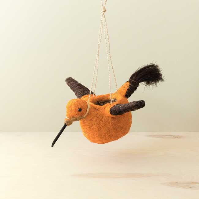 Hummingbird Animal Planter, Orange - Hanging Planters - 3