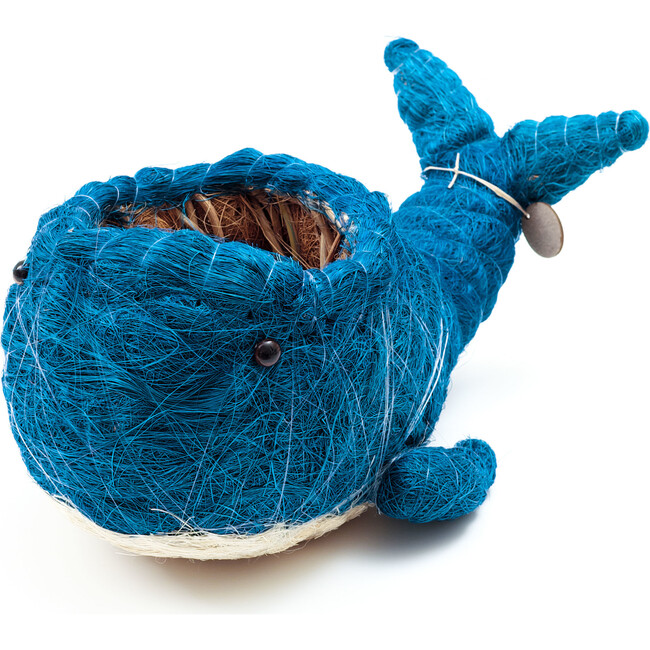 Mama Whale Animal Planter, Blue - Planters - 6