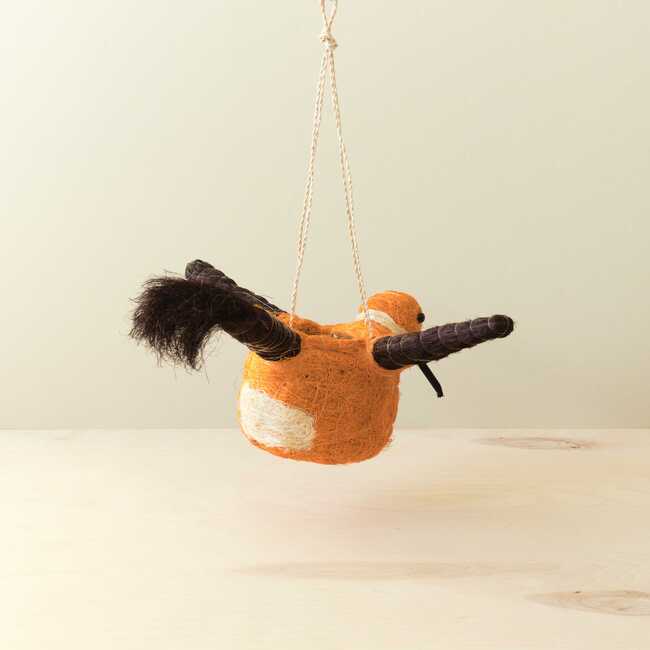 Hummingbird Animal Planter, Orange - Hanging Planters - 4
