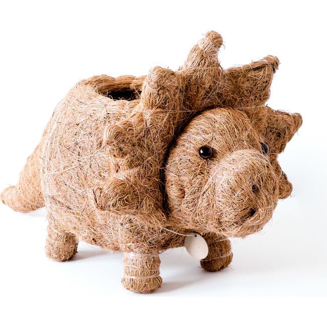 Triceratops Animal Planter, Brown - Planters - 5