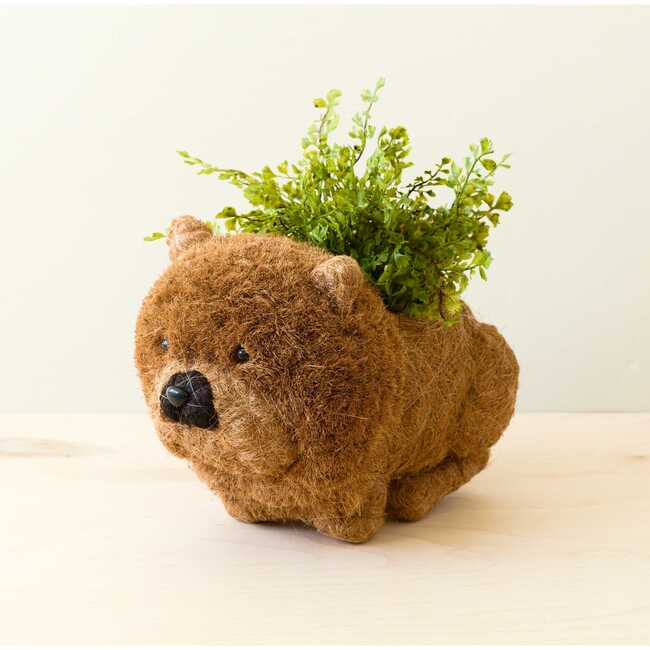 Chow Chow Animal Planter, Brown