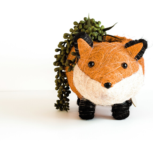 Baby Fox Animal Planter, Orange