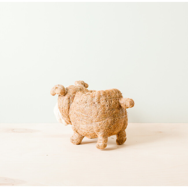 English Bulldog Animal Planter, Brown & White - Planters - 6