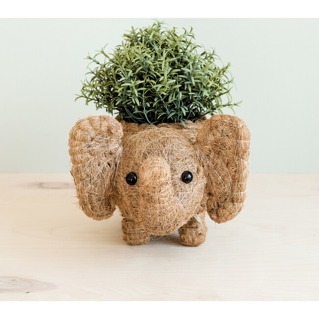 Elephant Animal Planter, Brown - Planters - 4