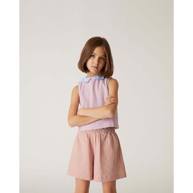 Majorca Smocked Waist Skort, Pink - Skirts - 2