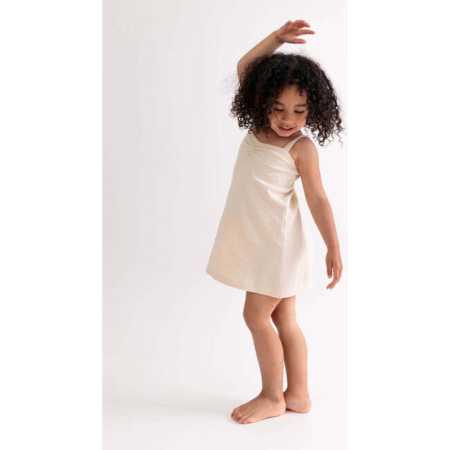 Noble Organic Pointelle Sleep Dress, Oat Milk - Dresses - 2