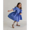 Noble Organic Franny Puff Sleeve Dress, French Blue - Dresses - 7