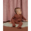 Noble Organic Waffle Footie Sleeper, Molasses - Bodysuits - 2