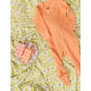 Noble Organic Waffle Footie Sleeper, Creamsicle - Bodysuits - 4