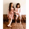 Noble Organic Waffle One-Piece Sleeper, Powder Pink And Dusty Rose - Bodysuits - 3
