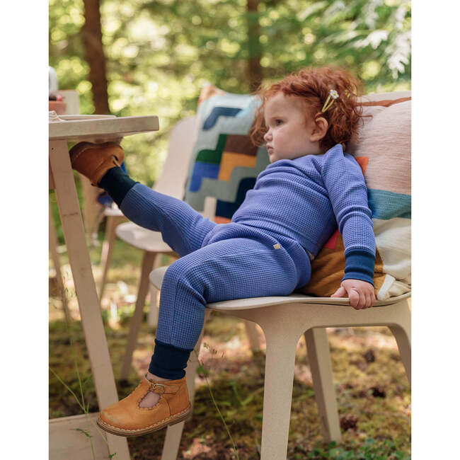 Noble Organic Waffle Set, French Blue And Indigo - Mixed Apparel Set - 2