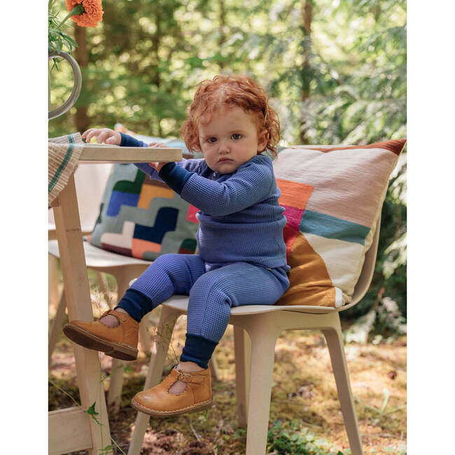 Noble Organic Waffle Set, French Blue And Indigo - Mixed Apparel Set - 5