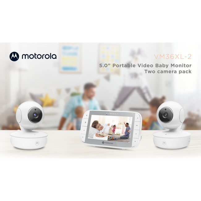 VM36XL 5" Video Baby Monitor - 2 Cameras - Baby Monitors - 2