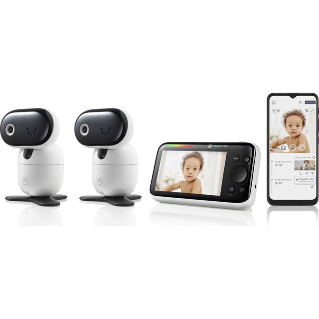 PIP1510-2 Connect 5.0” WiFi Motorized Video Baby Monitor 2 Cameras - Baby Monitors - 4
