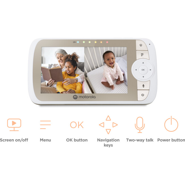 VM65 Connect 5" WiFi Video Baby Monitor - 2 Cameras - Baby Monitors - 3