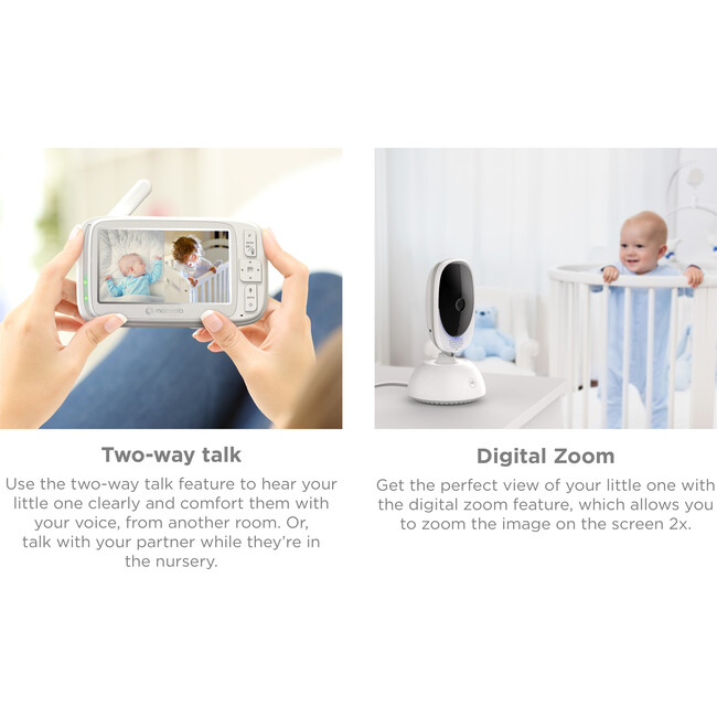 VM75 5" Video Baby Monitor - 2 Cameras - Baby Monitors - 4