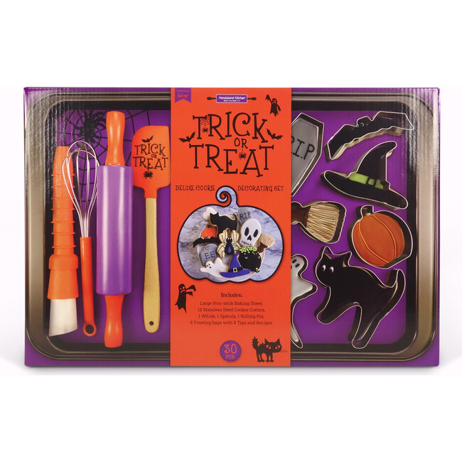 Trick or Treat Deluxe Cookie Decorating Set, Purple And Orange